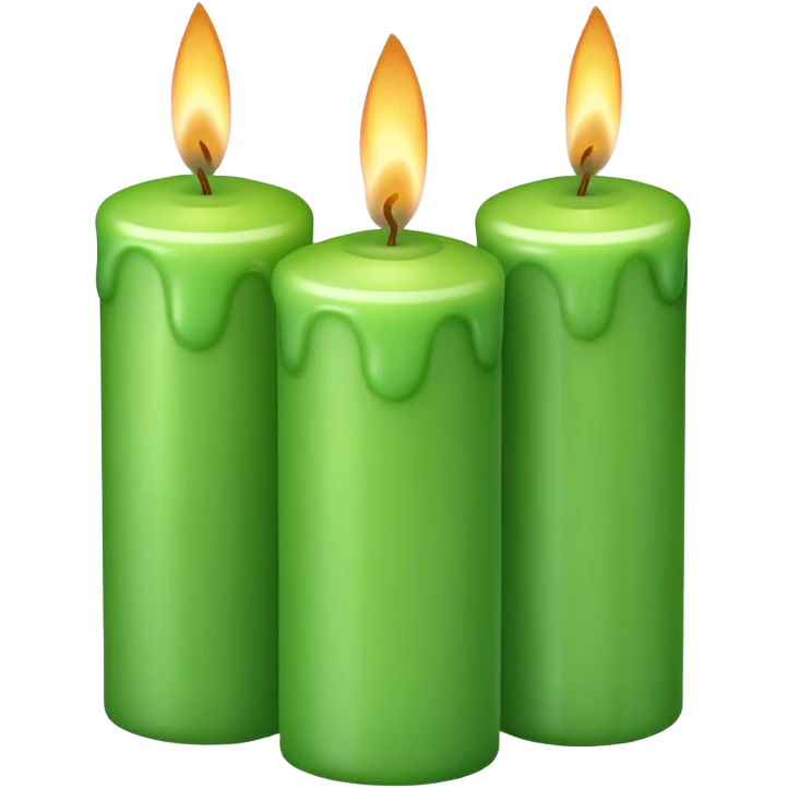 4 GREEN CANDLES emoji