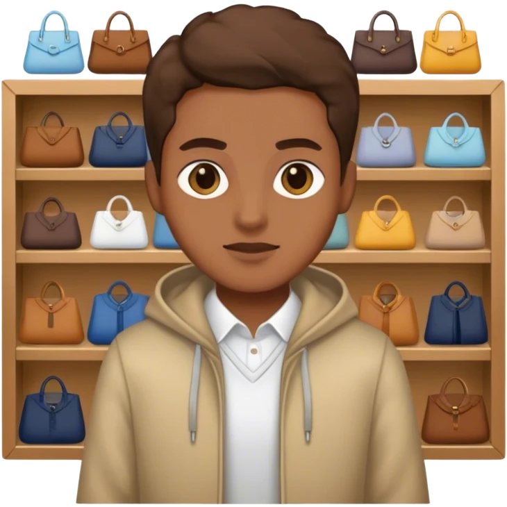 Brown shop with clother emoji