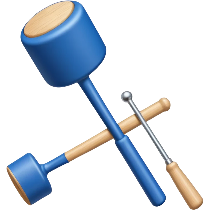 create a blue croquet mallet emoji