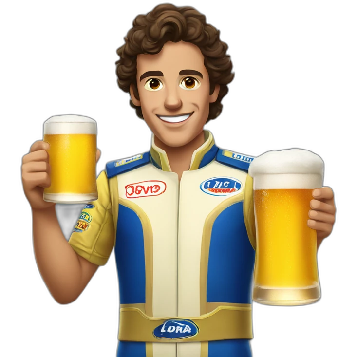 Lando norris beer in the hand emoji