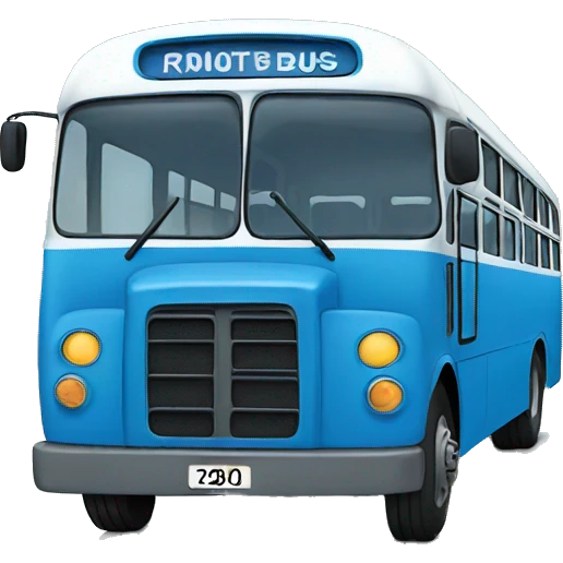 blue bus emoji