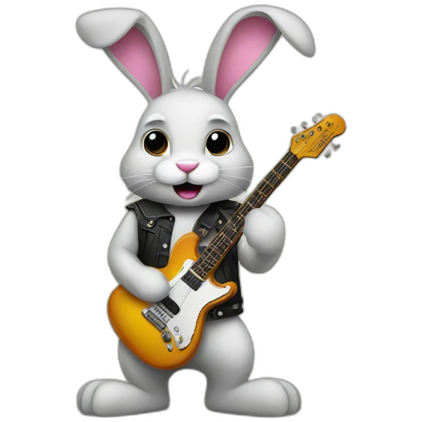 Easterbunny as a rocker emoji