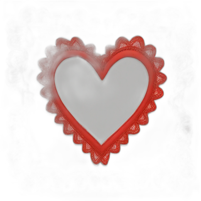 Red lace heart frame  emoji