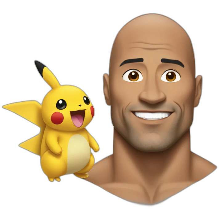 The rock avec son Pokémon emoji