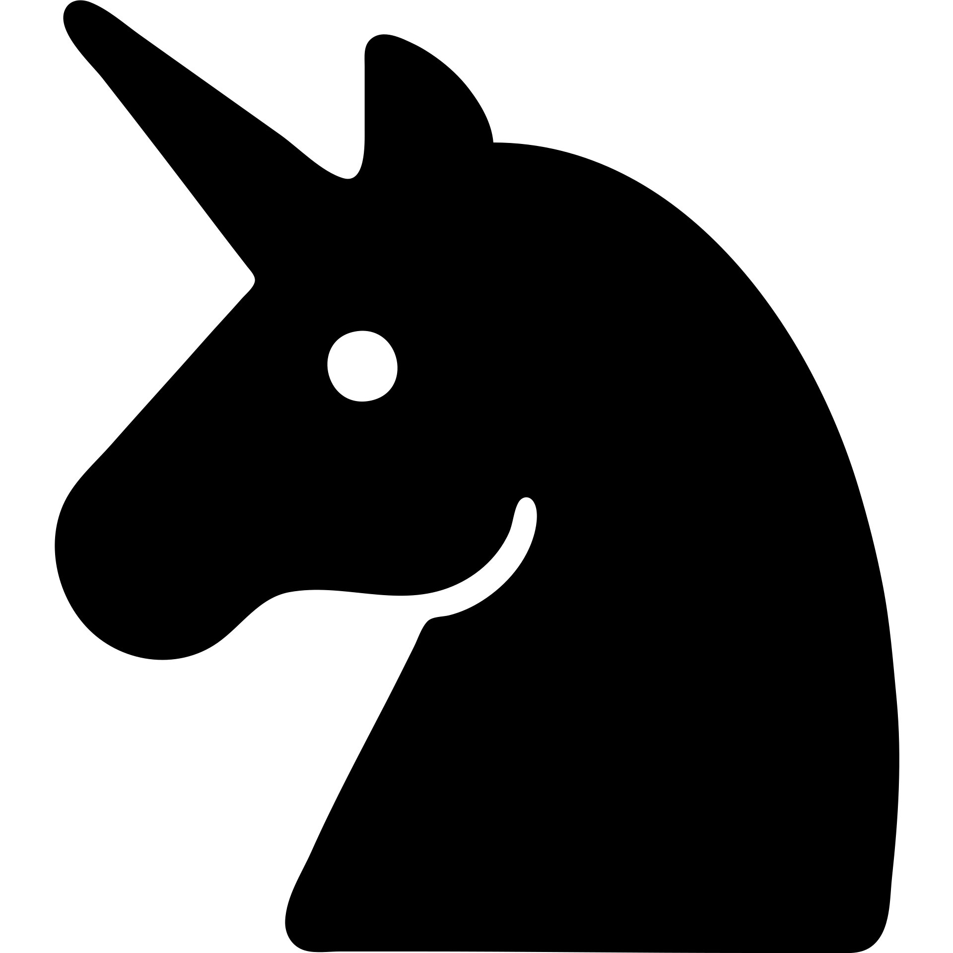 simple and bold unicorn icon emoji