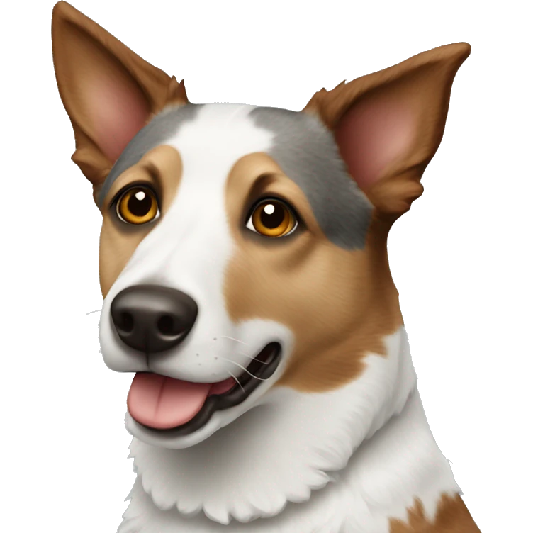 White and brown heeler dog  emoji