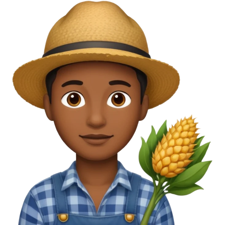 young black farmer emoji
