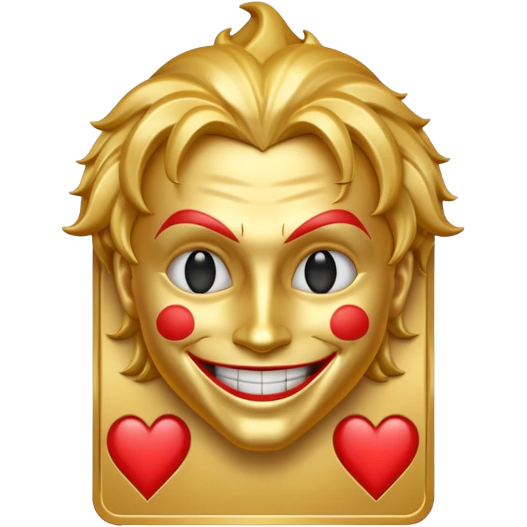 cute golden joker card emojis emoji