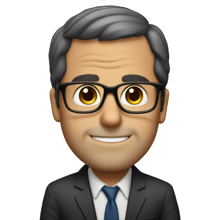 Andy buckley with glasses emoji