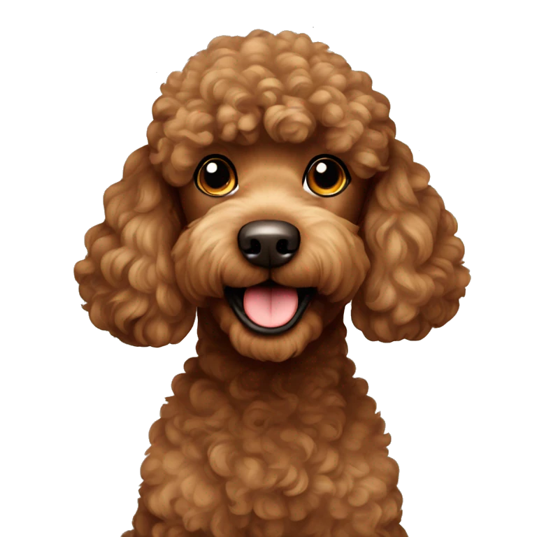brown poodle emoji