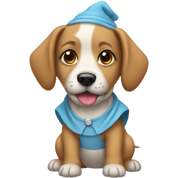 dog wearing a baby costume emoji