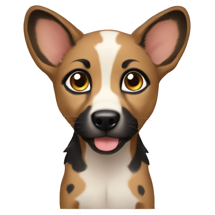 Wild dog puppies emoji