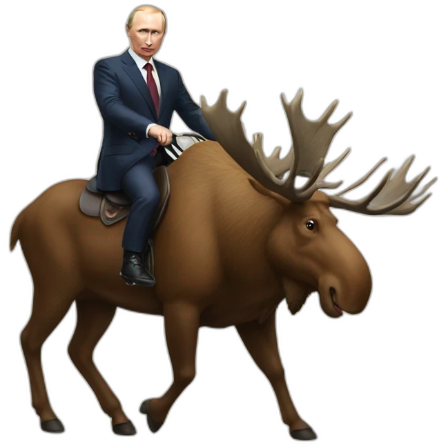 Putin ridding a moose emoji