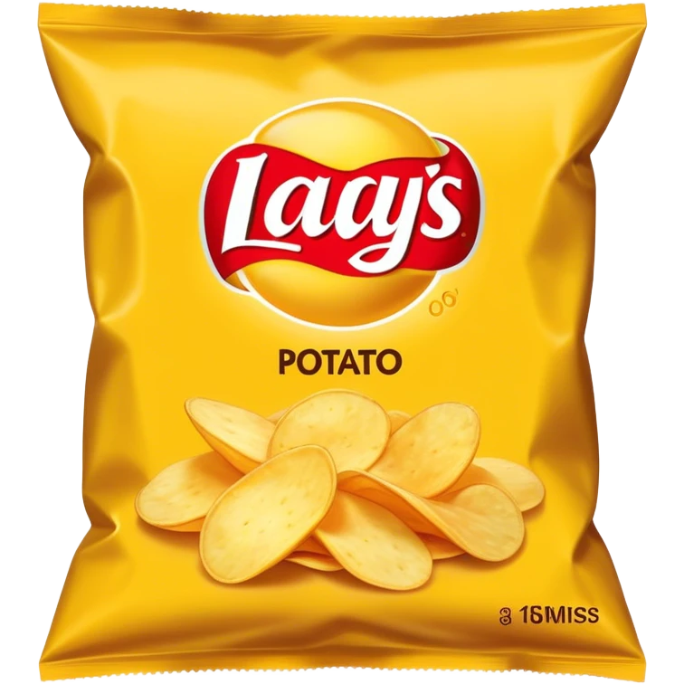 Bag of lays potato chips emoji