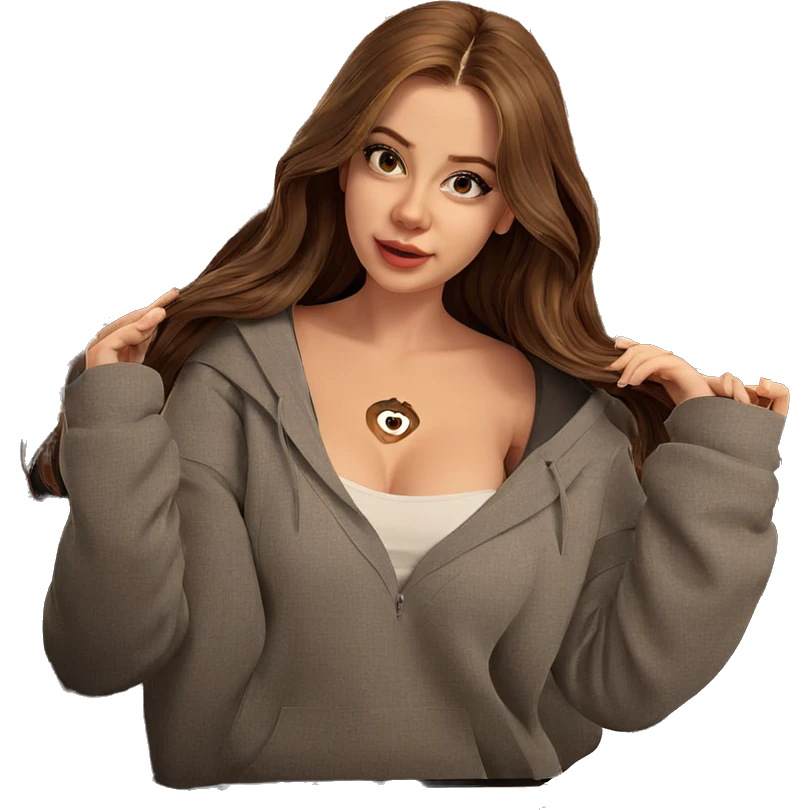 girl with long brown hair emoji