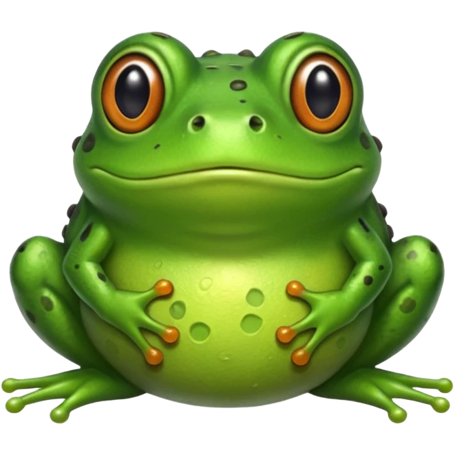 Frog with a dog hair ball emoji