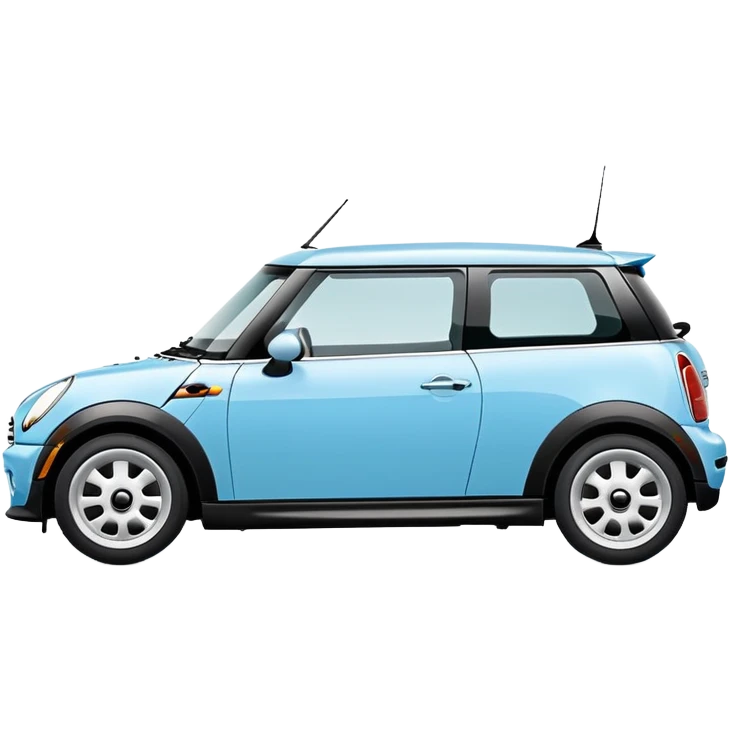Light blue mini cooper side profile  emoji