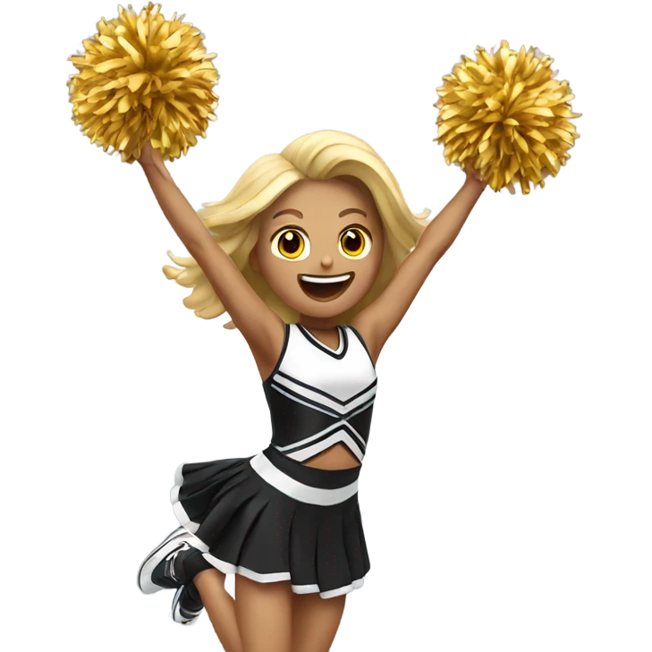 Cheerleader being thrown in the air emoji