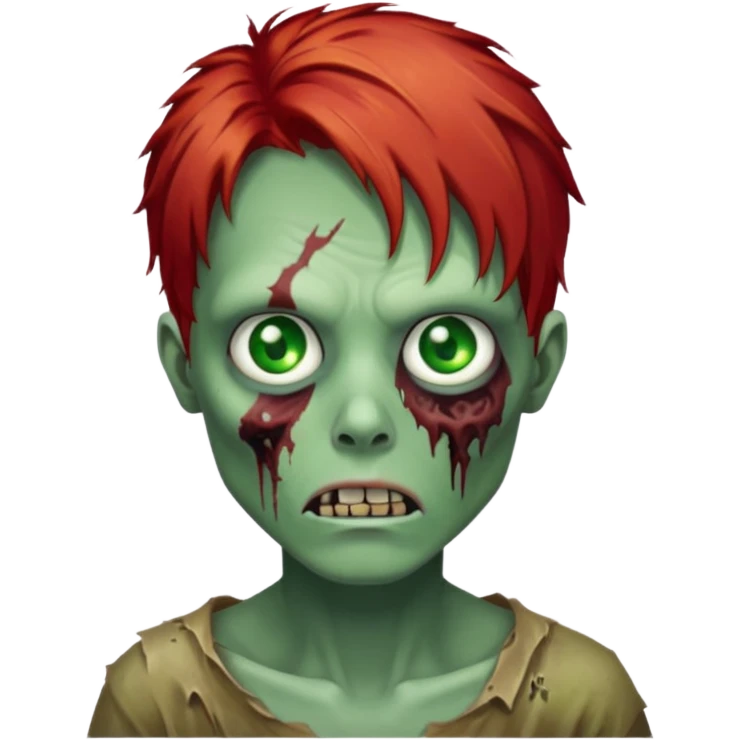 Zombie with red hair  emoji