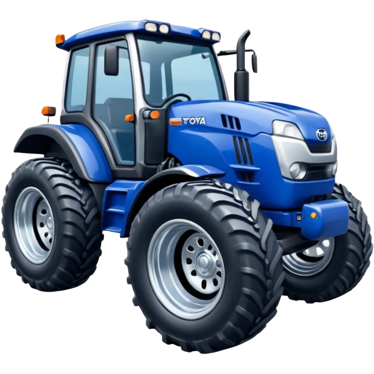 Silver Chrome Tractor tires on glossy dark blue body 2025 Toyota 86 off-road rally car  emoji