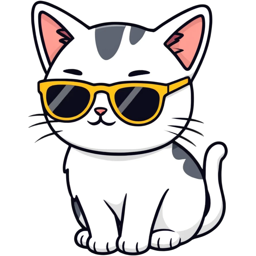 Cat with sunglasses emoji