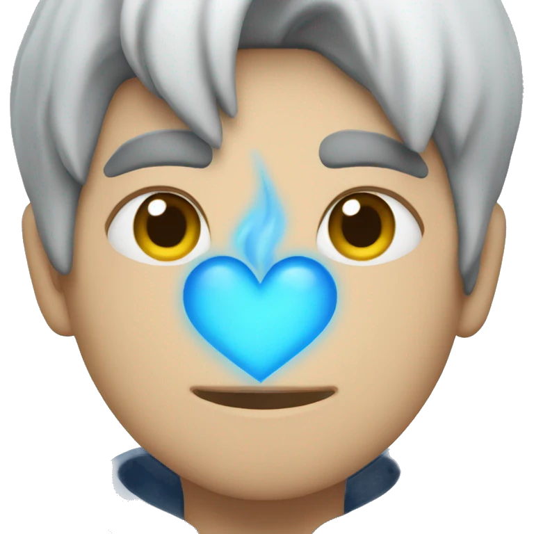 Blizzard-blue heart emoji
