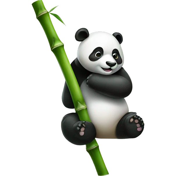 Panda on bamboo emoji