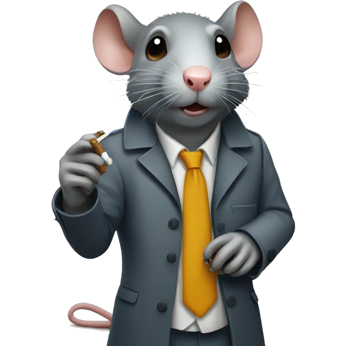 Rat in smoking  emoji