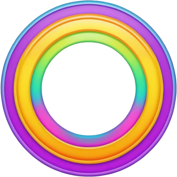 Psychedelic colored circle Border emoji