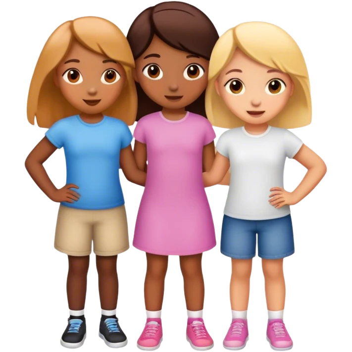 3 10 year old girls who are best friends  emoji