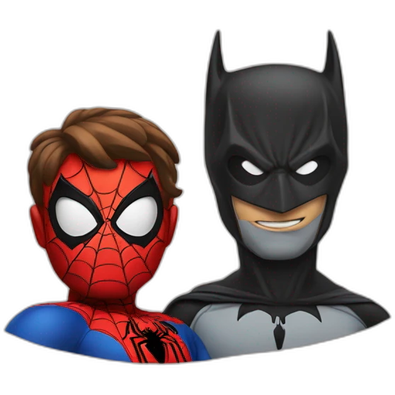 Spiderman et batman emoji