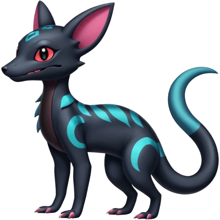Shiny Salandit-Umbreon-Genet-Noibat-Hybrid (Full body) emoji