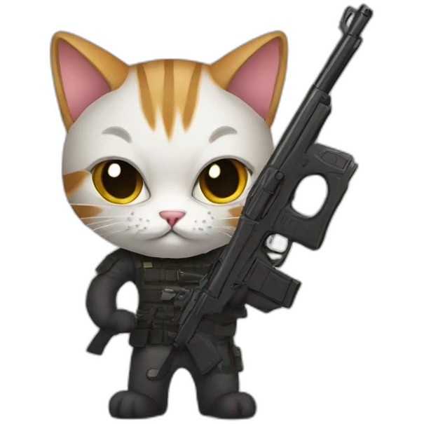 Cat with guns emoji