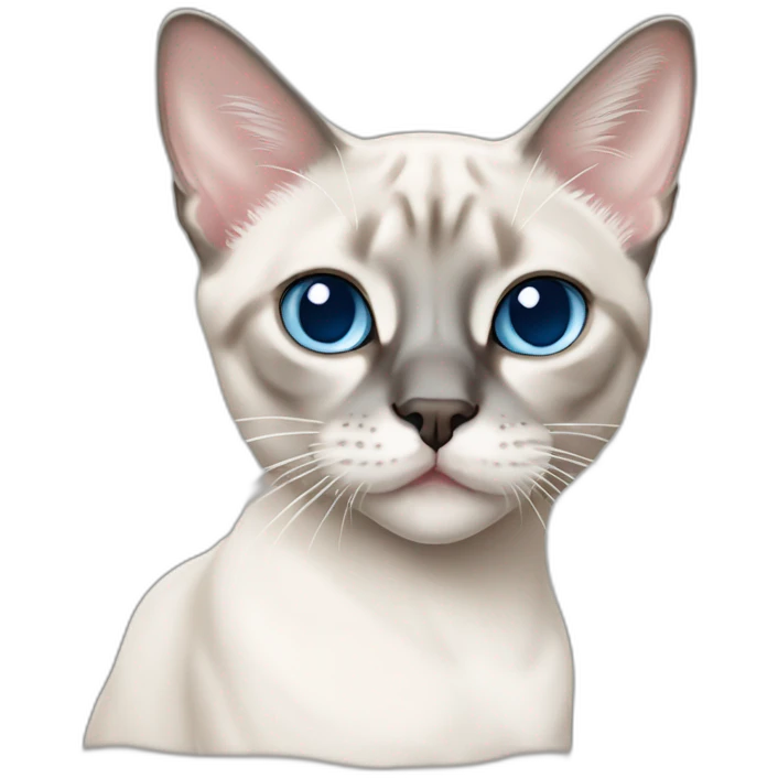 Blue Tabby Point siamese with pinky nose emoji