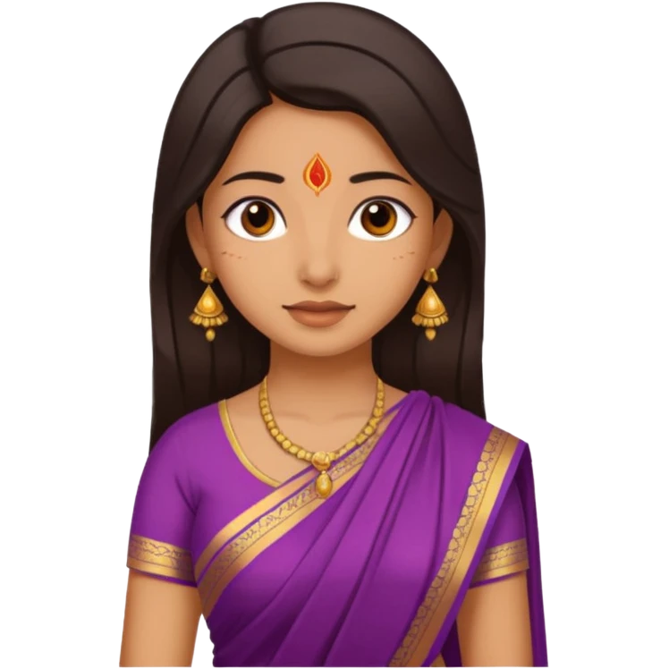 Girl with saree emoji