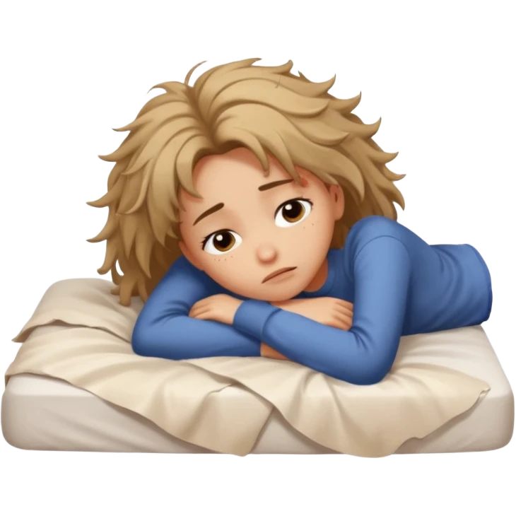 девушка лежит на кровати уставшая вид сверху emoji
