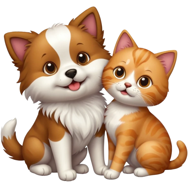 Dog and cat emoji