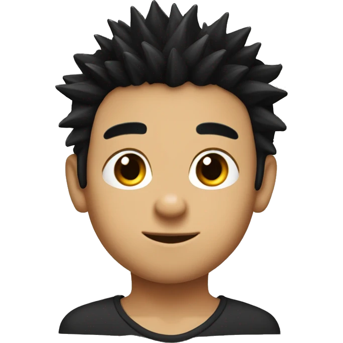 a boy black haired  little spiky with only moustache his skin tone is between whetish and fair emoji