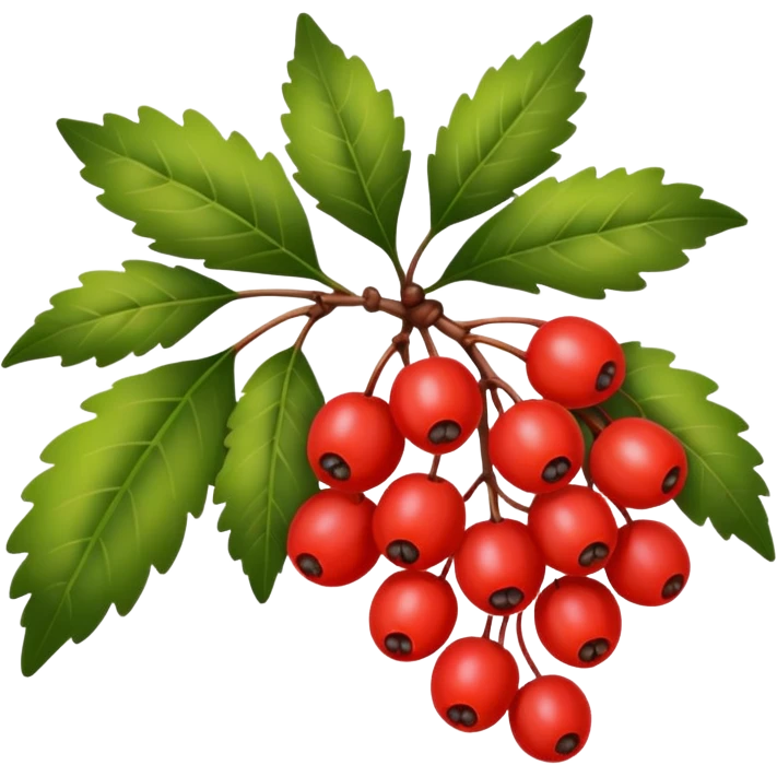 rowan/mountain ash berries, simple emoji
