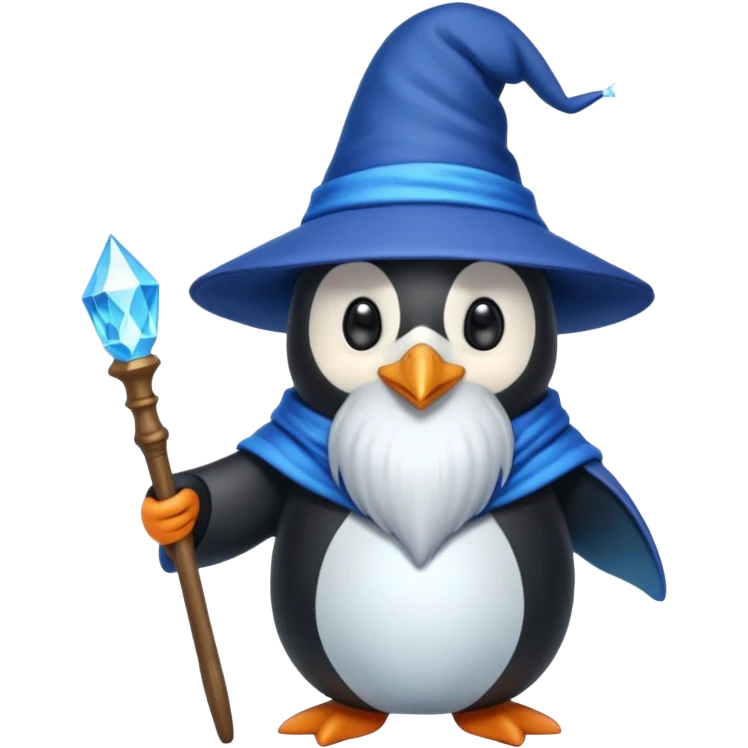 Penguin Wizard emoji