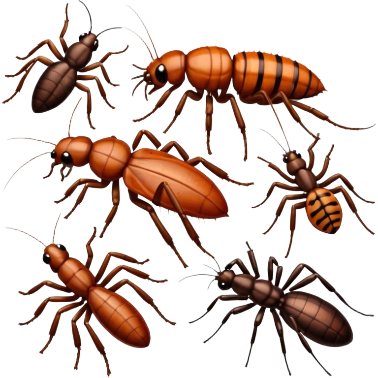 cockroaches, centipedes, and spiders emoji