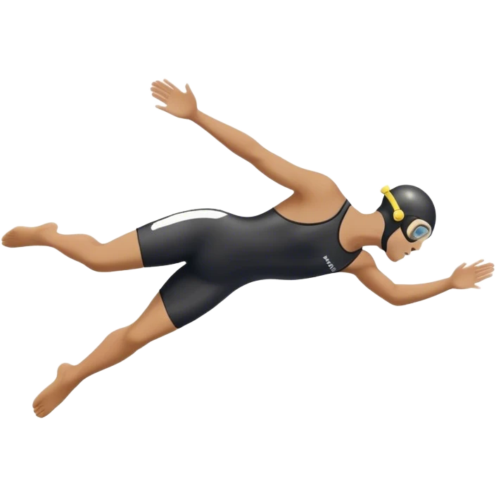 A diver mid-air after jumping off a head diving pool,  Below him, a pool labeled "Confidence". A subtle 5-4-3-2-1 on the diving board shows they took the leap despite fear. emoji