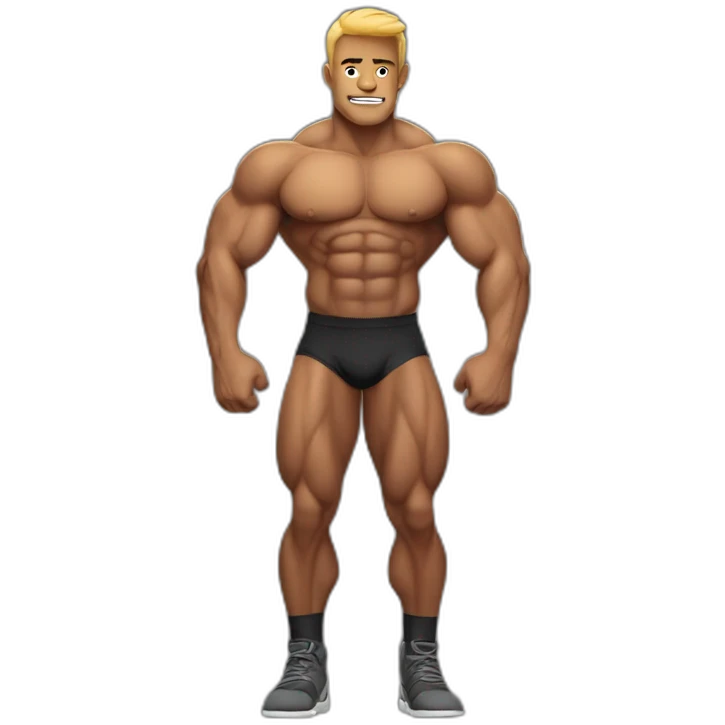 bodybuilder, full body emoji