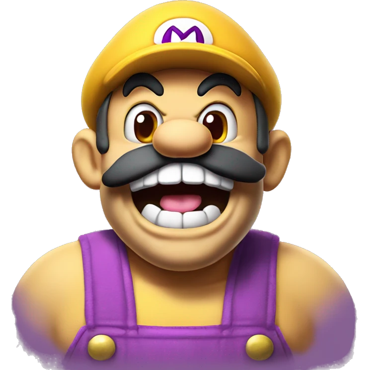 Wario with tongue out emoji