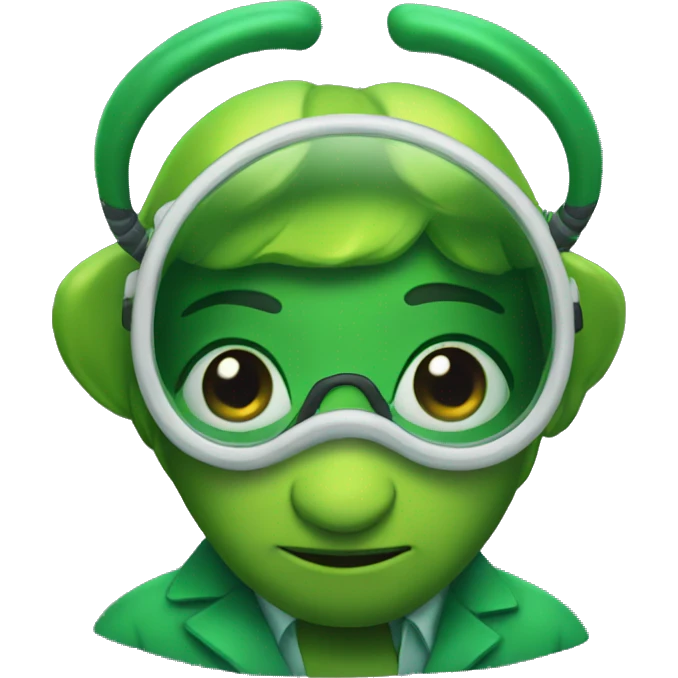 Green bee scientist emoji