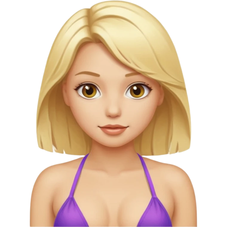 A sexy girl wiht blond Hair and a Bikini  emoji