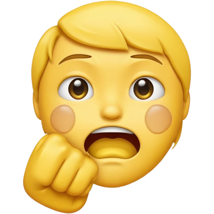Crying emoji with fist over its mouth  emoji