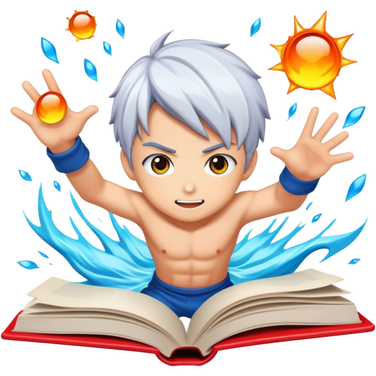 manga book with action cover emoji