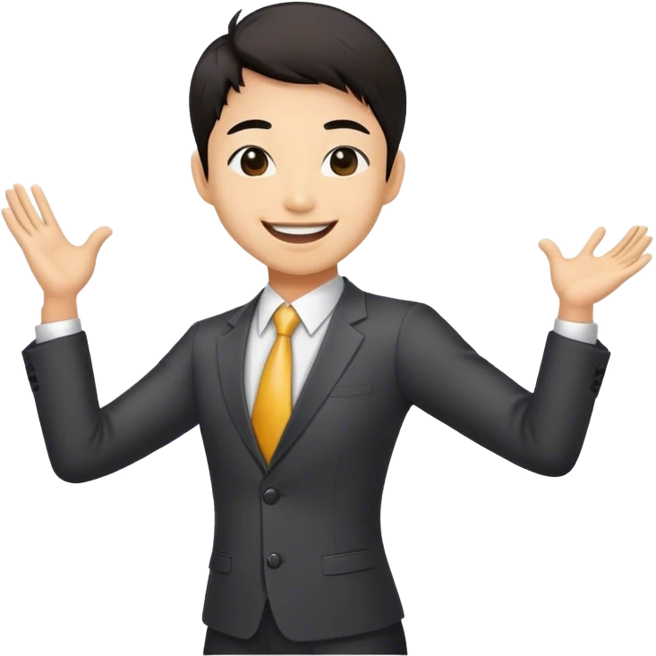 Asian lawyer dancing. emoji