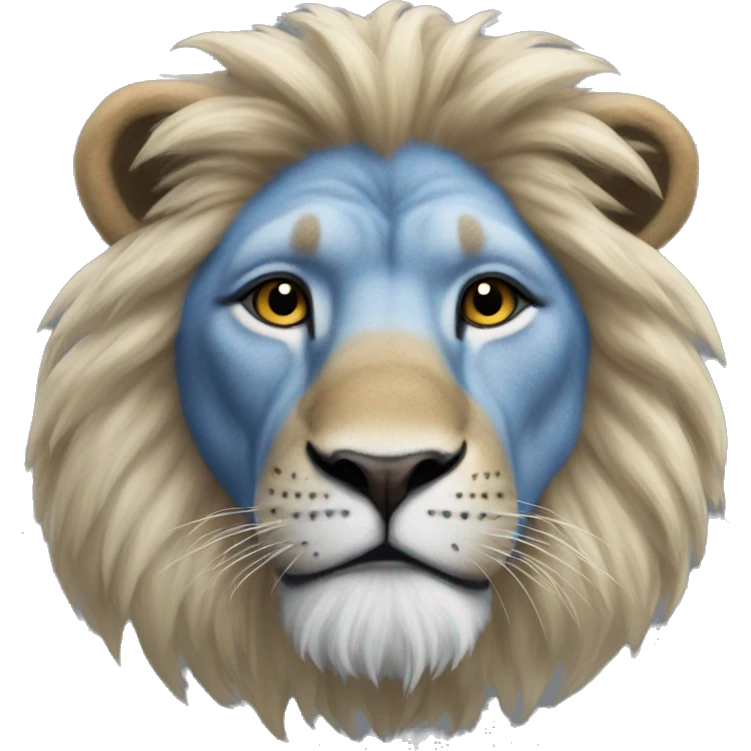 Un lion bleu  emoji